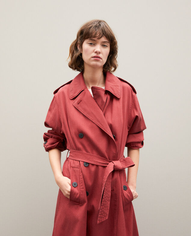 Halblanger Trenchcoat  Rot