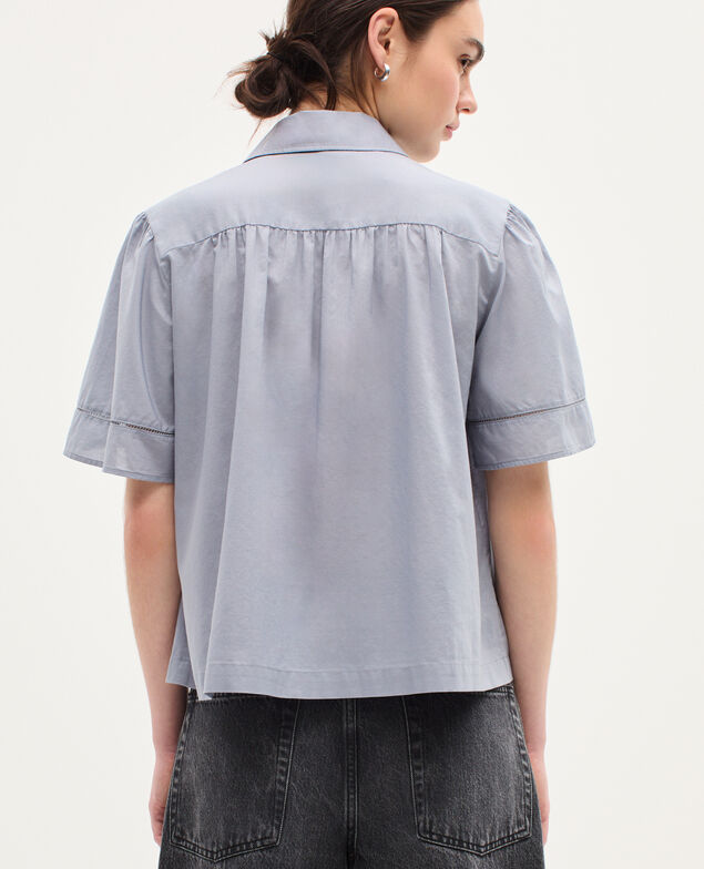 Bluse aus Baumwoll-Voile K040 tradewinds gray