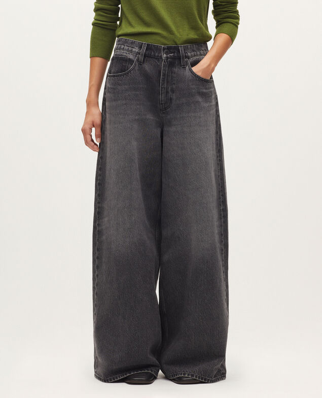 Wide Jeans K081 dark gray