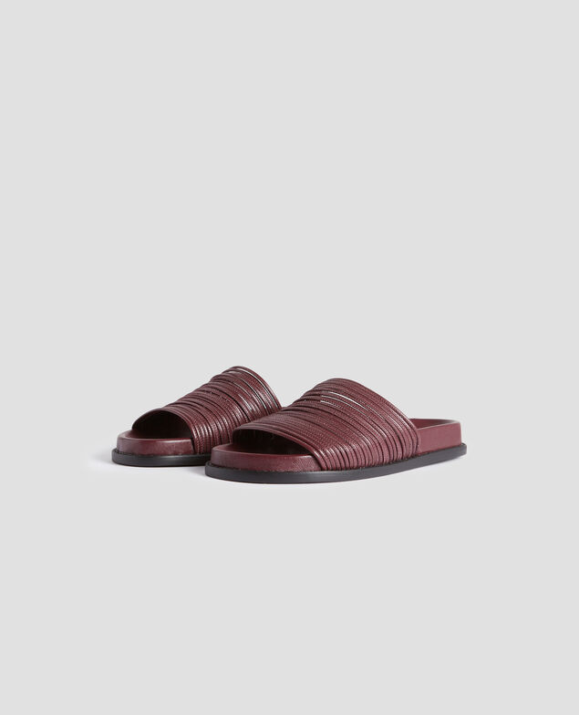 Flache Sandalen aus Leder J380 decadent chocolate