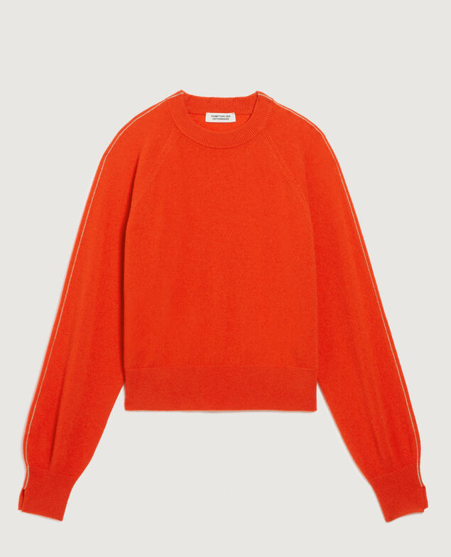 Pullover mit Rundhalsausschnitt aus Kaschmir K261 pumpkin st tan