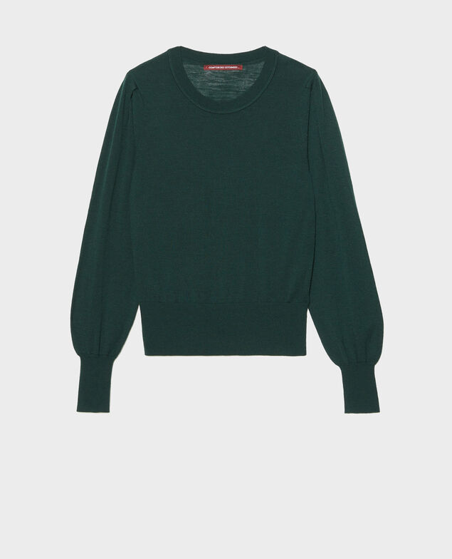 Pullover aus Merinowolle mit Rundhalsausschnitt Scarab