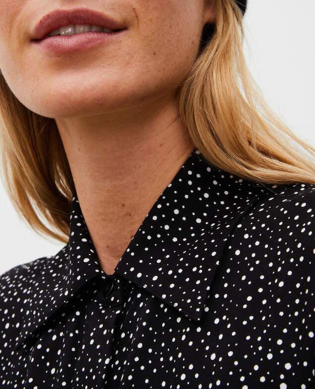 Langes gemustertes Maxi-Kleid Print constellation black