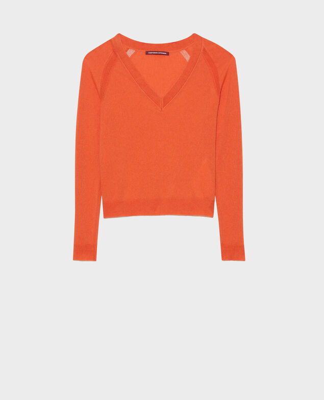 Pullover aus Seidengemisch 21 light orange