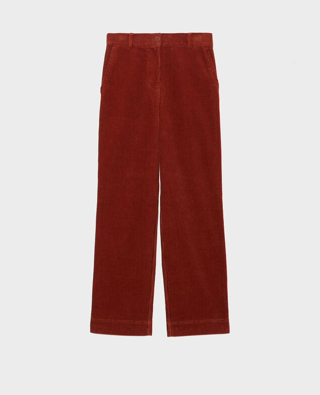 Breite Cordhose Brandy brown