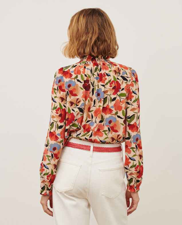 Gemusterte Bluse 8857 31 beige print