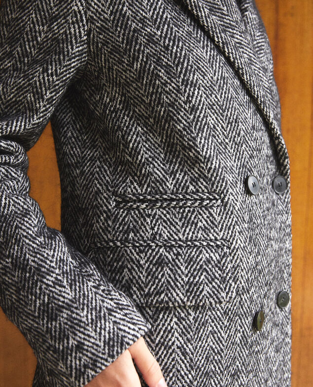 Zeitloser Tailoring-Mantel Schwarz