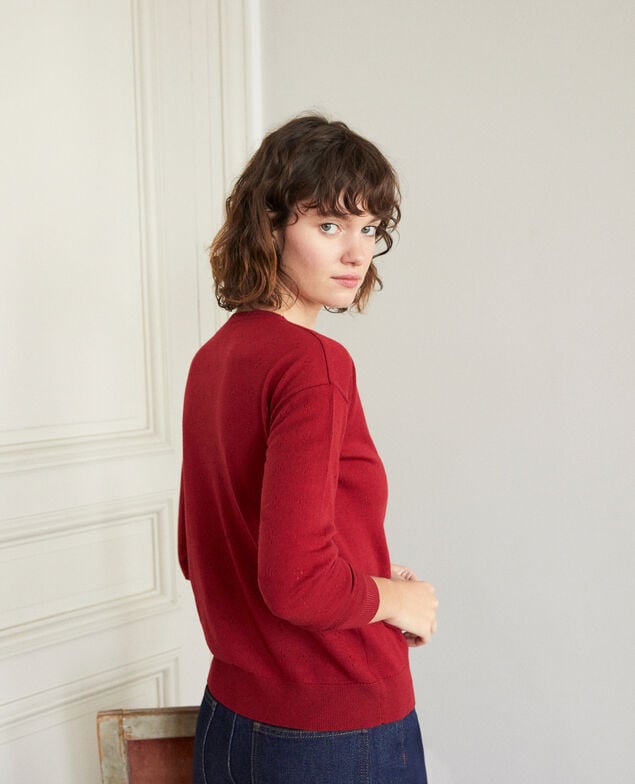 Pullover aus Merinowolle Rio red