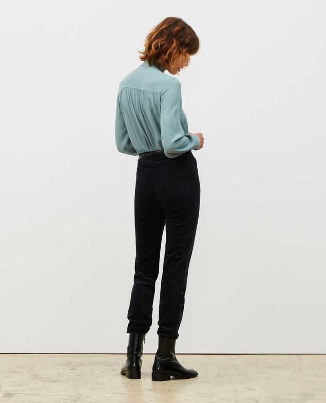 SLIM STRAIGHT - Gerade  5 Pocket-Jeans aus Samt Night sky