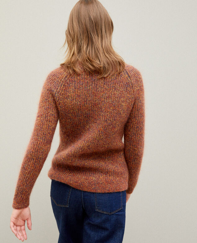 Melierter Pullover aus Mohair Golden spice/picante/medieval blue