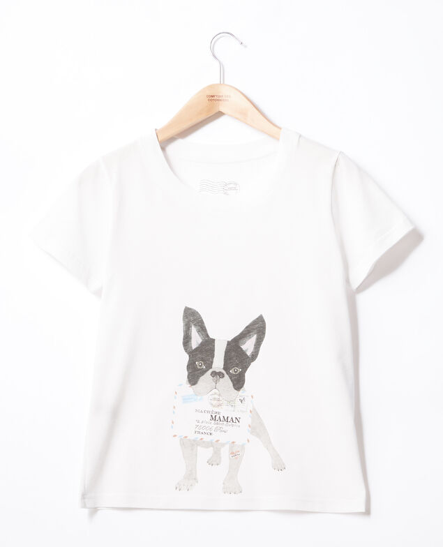 T-Shirt mit Leon-Motiv Off white