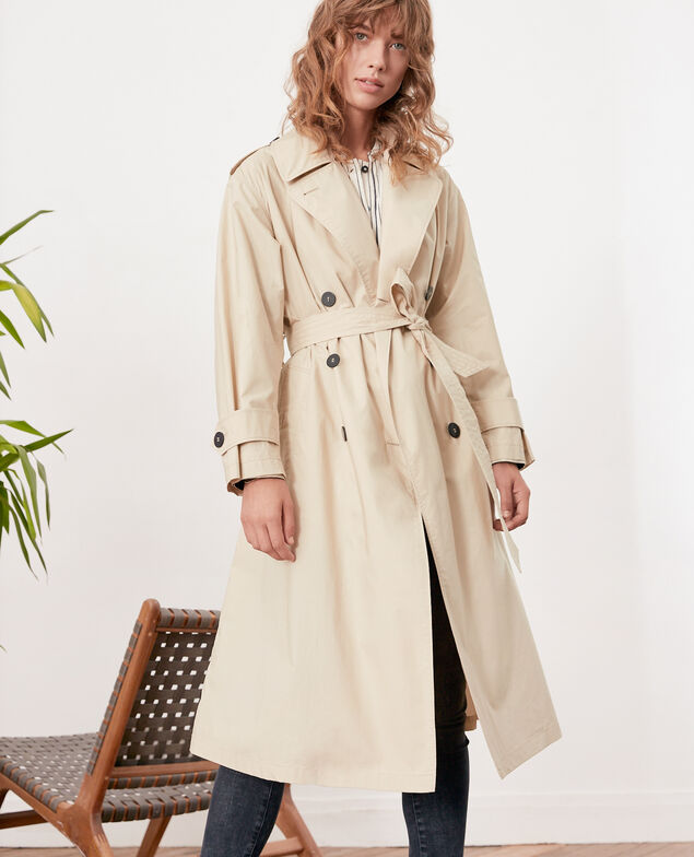 Loose fitTrenchcoat Tan