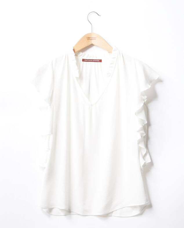 Rüschenbluse Weiß