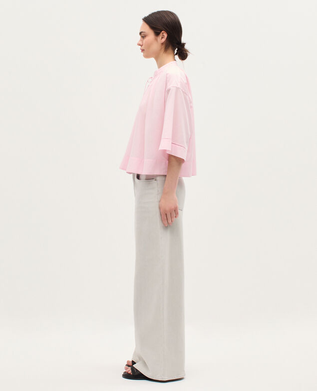 Bluse aus Baumwollvoile K100 bloom pink