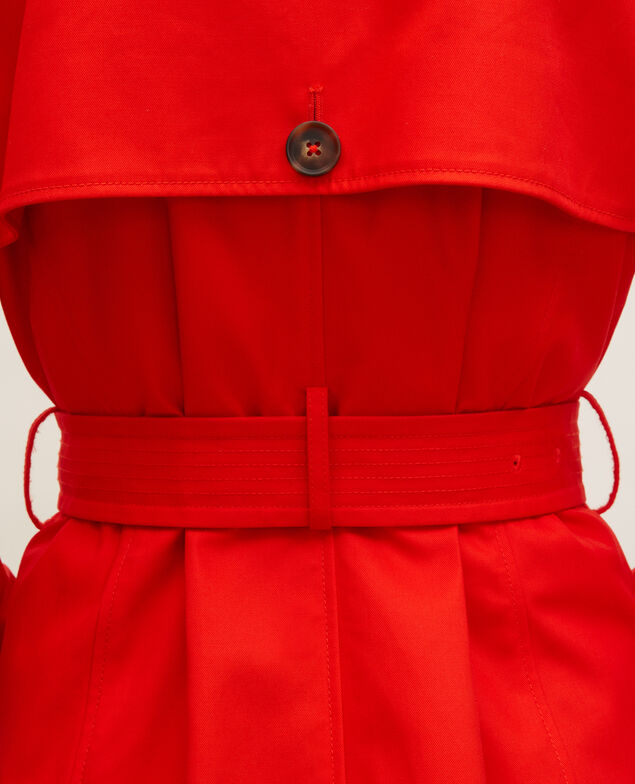 CATHERINE - Ikonischer Trenchcoat aus Baumwolle Fiery red