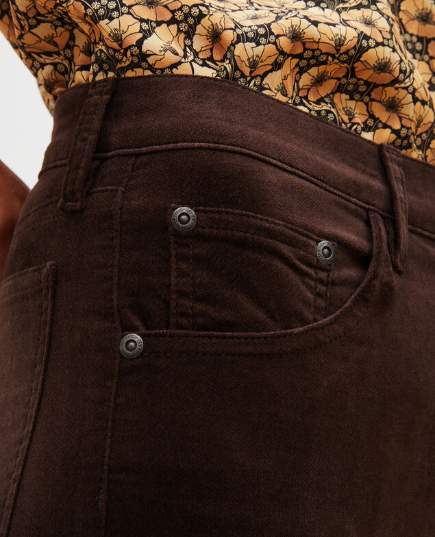 SLIM STRAIGHT - Gerade  5 Pocket-Jeans aus Samt Coffee bean