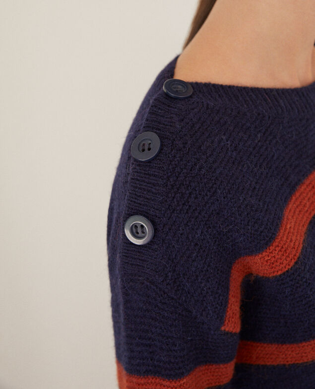 Pullover mit U-Boot-Ausschnitt Peacoat/picante