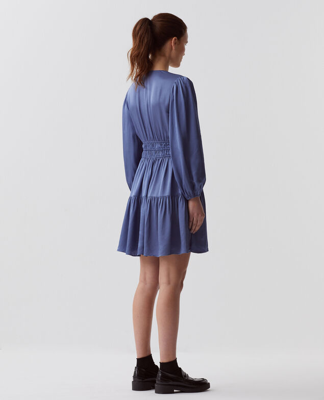 Kurzes Kleid mit fließendem Fall I640 gray blue