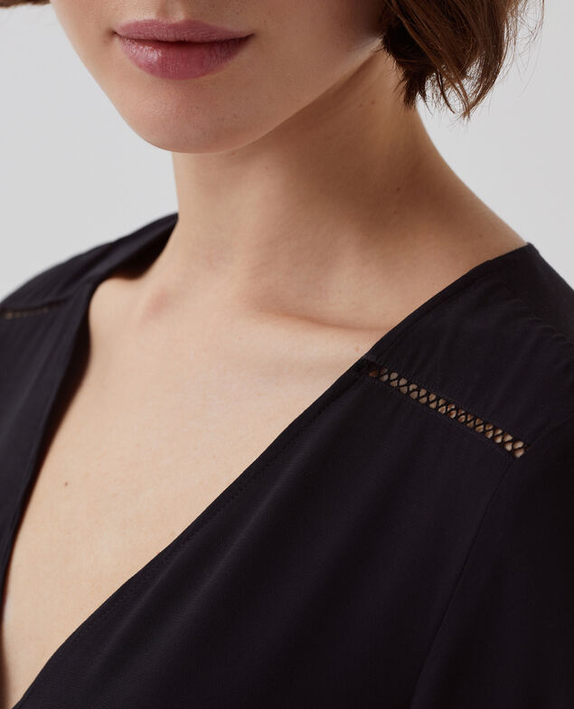 LUDIVINE - Langes fließendes Kleid H091 black beauty