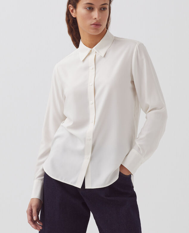 SIBYLLE - Fließende Bluse H013 gardenia