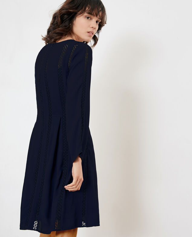 Kleid mit Spitze Marine