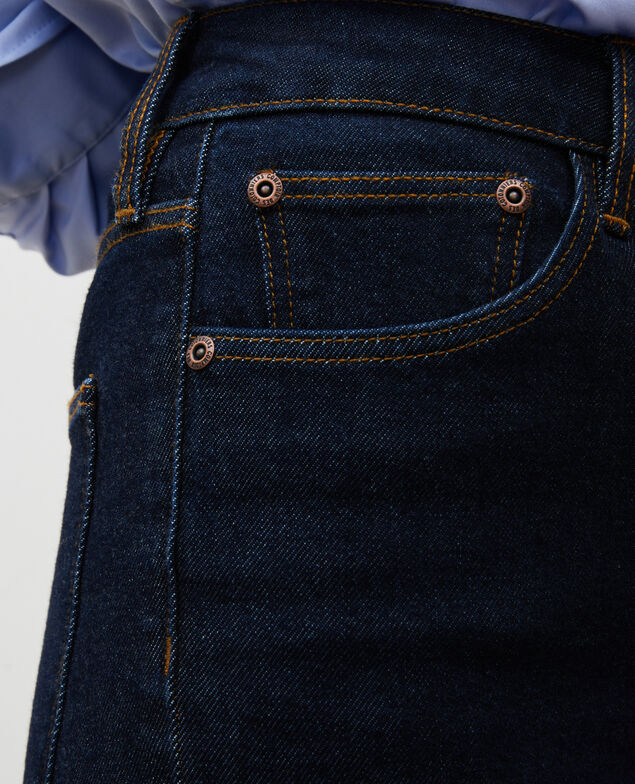 SLIM HIGH RISE - Cropped Jeans 5 Taschen Denim rinse