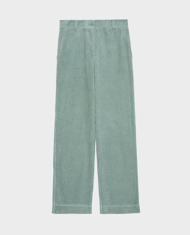 Breite Cordhose Chinois green