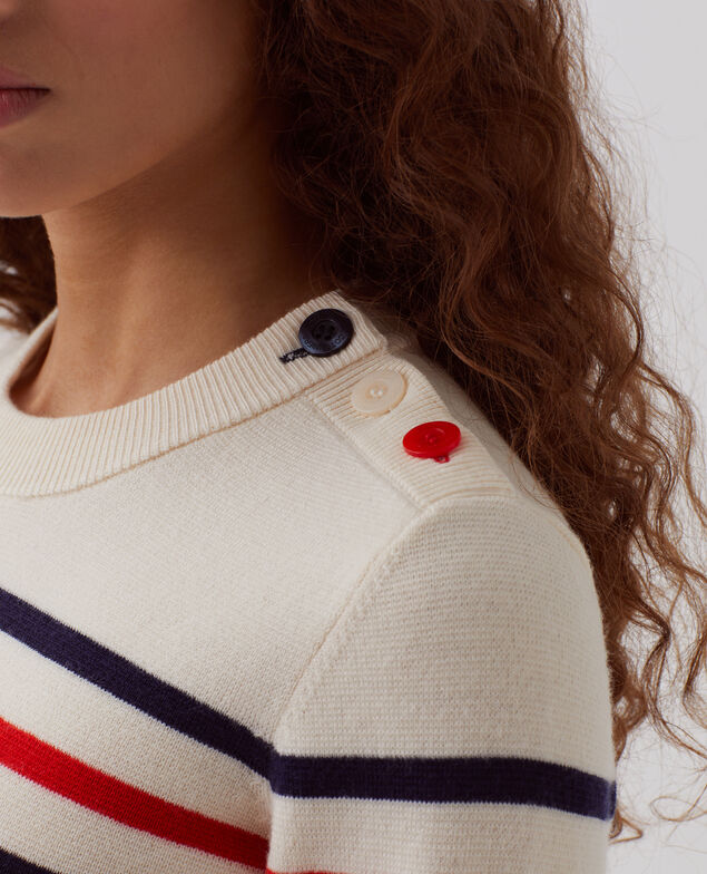 MADDY - Pullover aus Merinowolle im Marinelook H004 st_tricolore