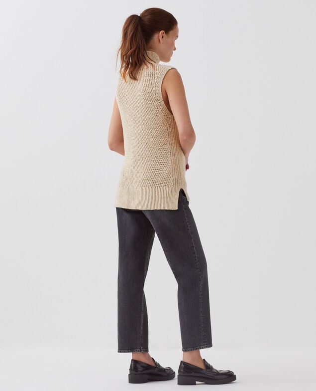 Ärmelloser Pullover H311 oyester gray