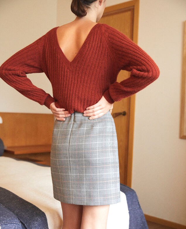 Rock mit hoher Taille Schwarz