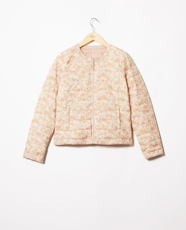 Daunenjacke Mademoiselle Plume  Ikat pink beige