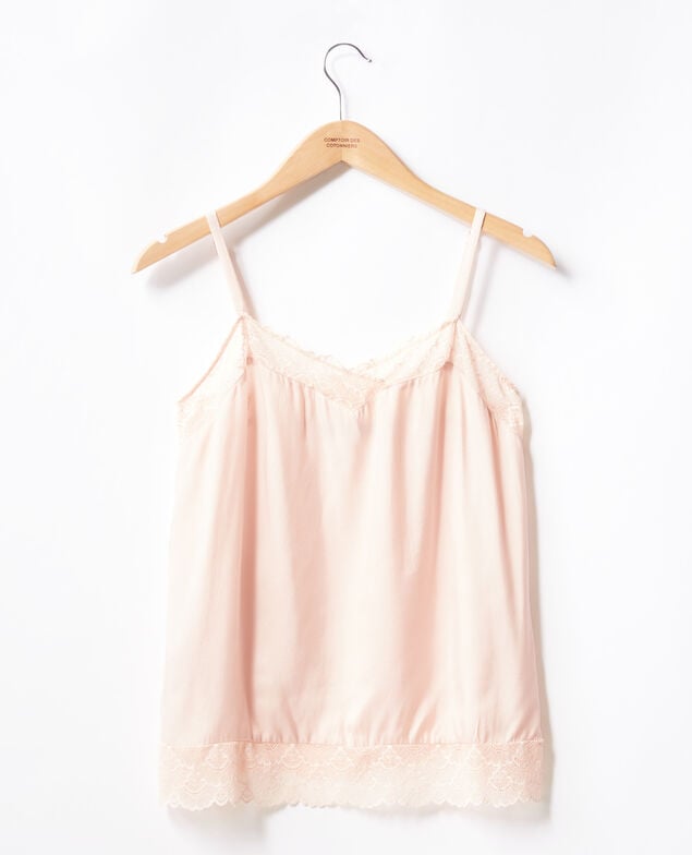 Top im Lingeriestil mit Spitze Nude