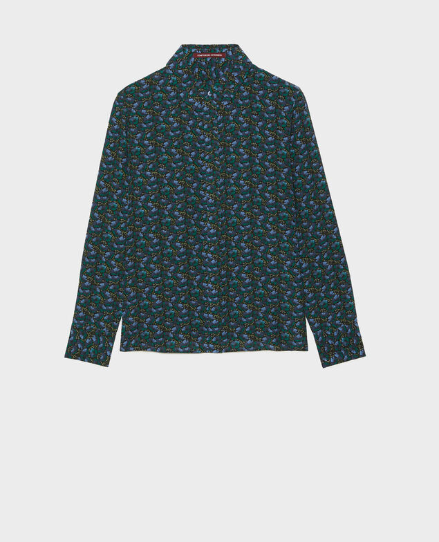 SIBYLLE - Langärmliges Seidenhemd Print artdeco darkgreen