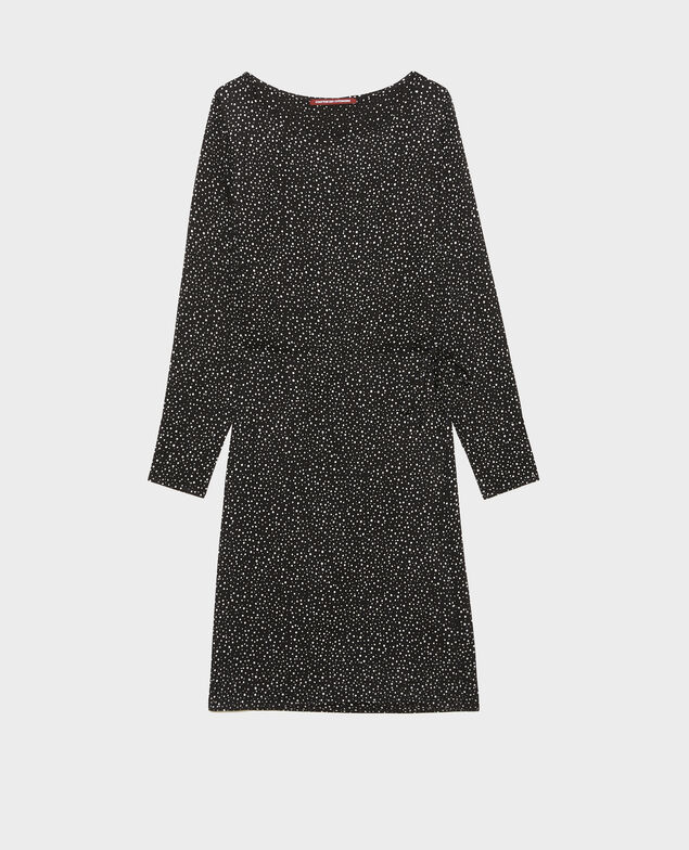 Kurzes Wickelkleid Print constellation black