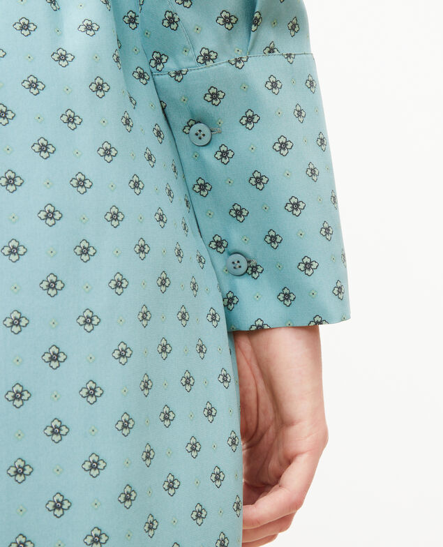 Hemdkleid aus Seide mit Gürtel Print mosaique treillis