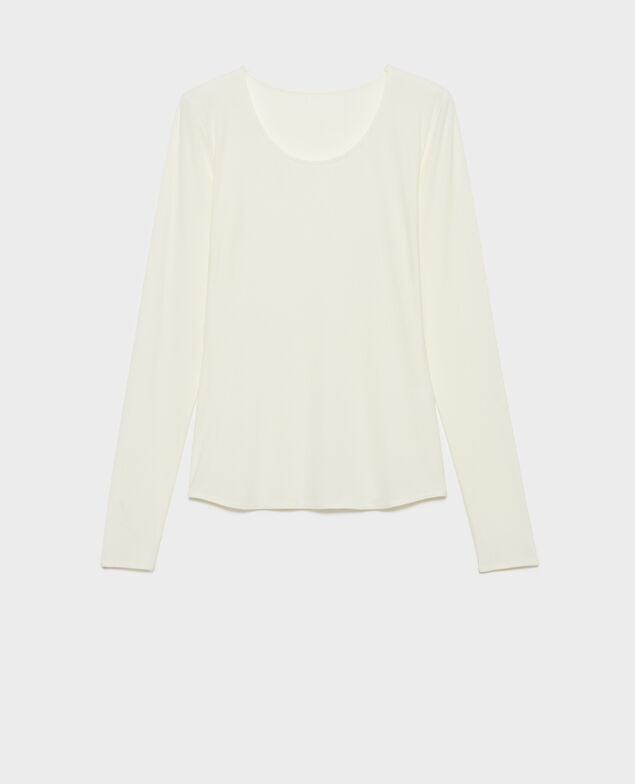 Enganliegendes T-Shirt A040 ivory