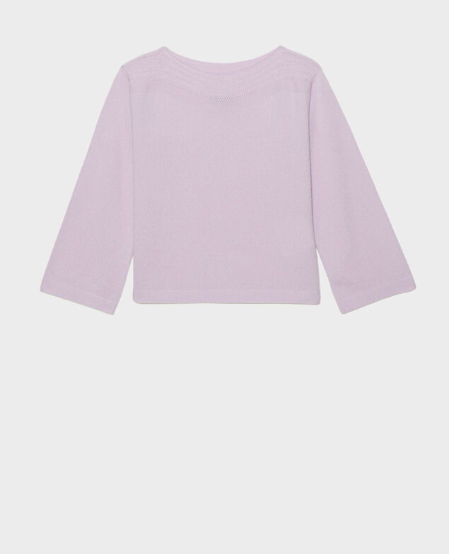 Pullover aus Kaschmir mit U-Boot-Kragen Pastel lilac