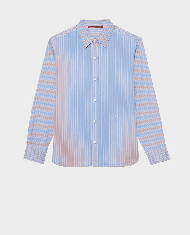 Herrenhemd aus Supima-Baumwolle Stripe2 blue
