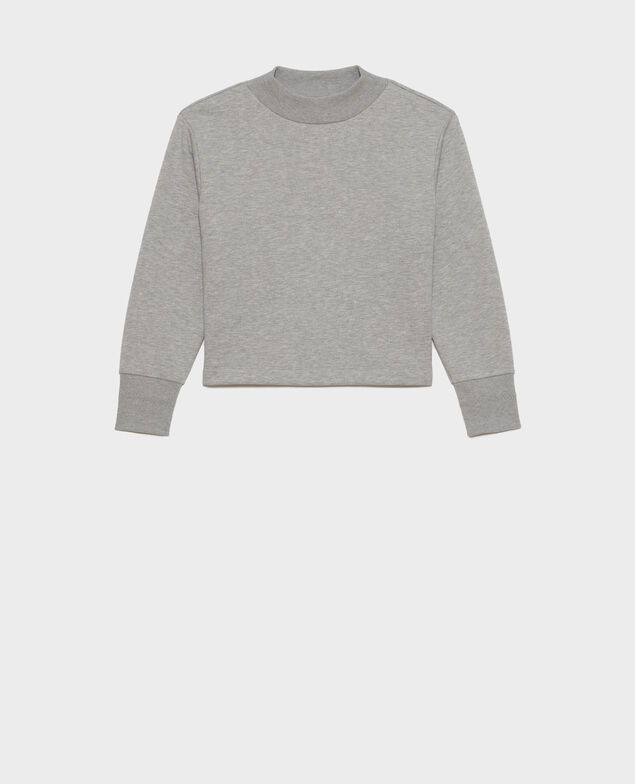 Sweatshirt mit Stehkragen Gris chine