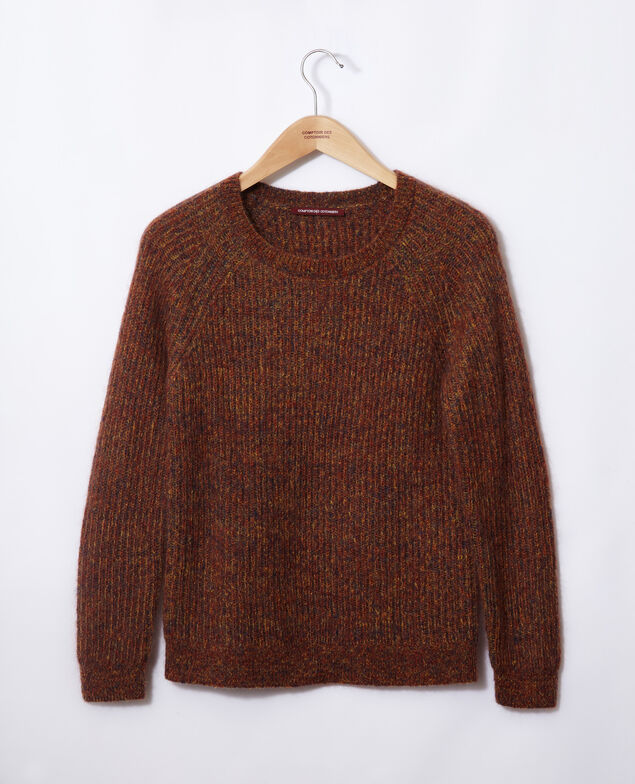 Melierter Pullover aus Mohair Golden spice/picante/medieval blue