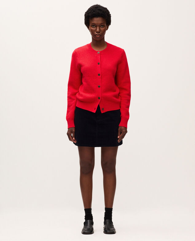 Cardigan mit Rundhalsausschnitt  U150 red