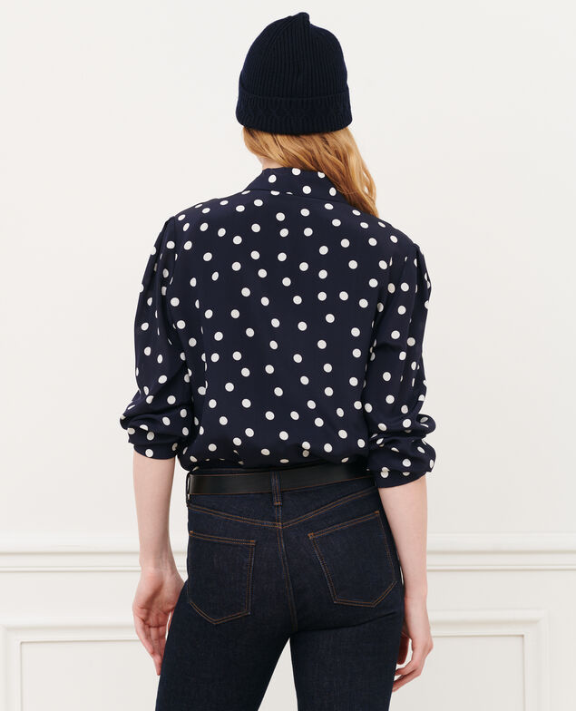 SIBYLLE - BLUSE AUS SEIDE 8855 69 navy dots