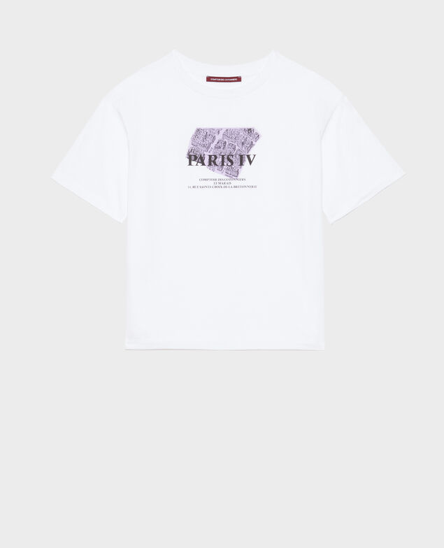 T-Shirt aus Baumwolle mit kurzen Ärmeln Pastel lilac