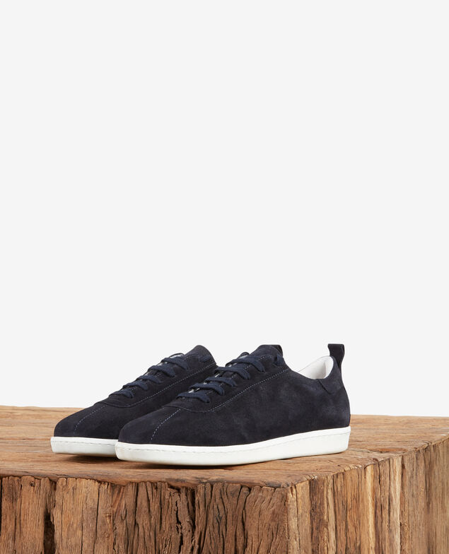 Sneakers aus Leder Navy