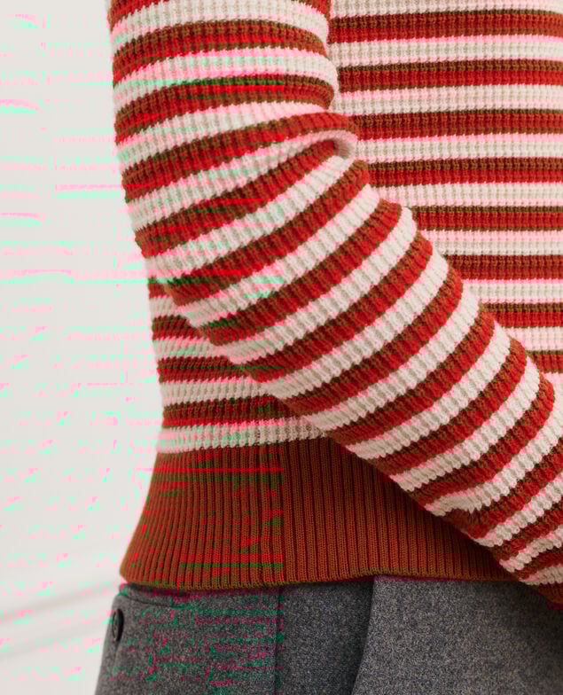 Gestreifter Pullover 8893 24 orange