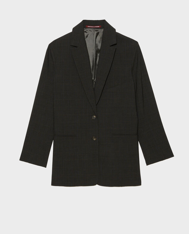 Maskuliner Blazer aus Prince of Wales-Wolle Check-wool-pattern-tailoring