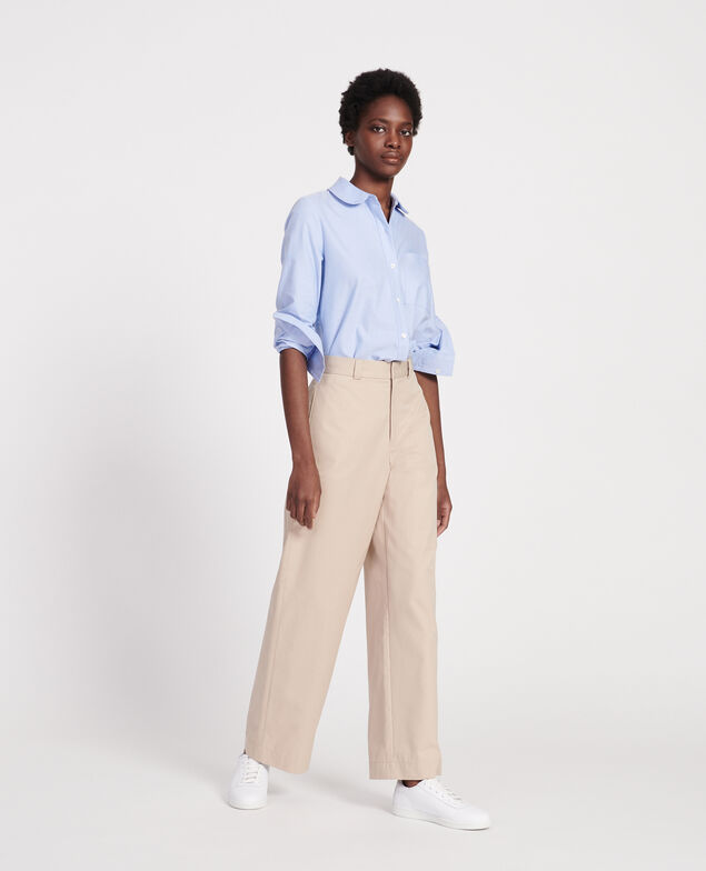 Maskuline Hose aus Baumwolle Oxford tan