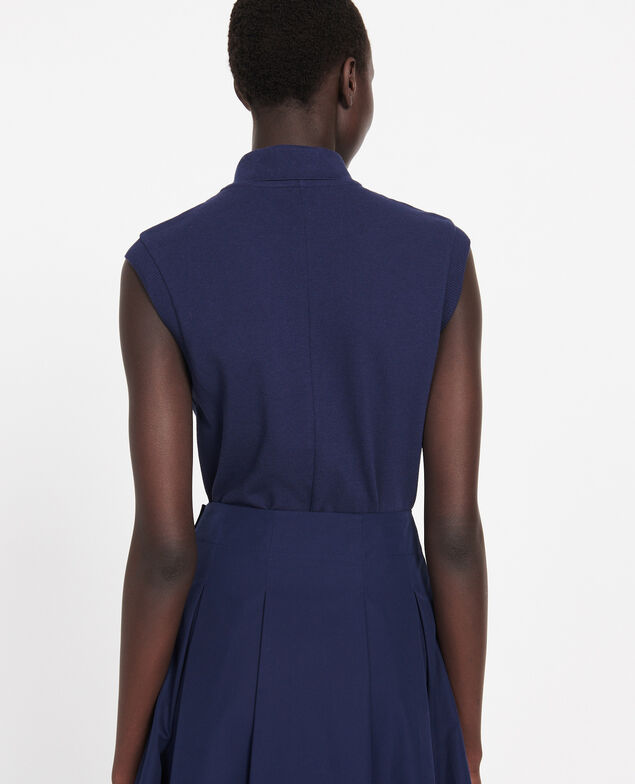 Polo-Shirt aus Piqué-Baumwolle Maritime blue