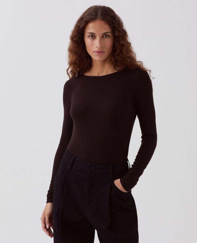 Rückenfreier Body A091 black