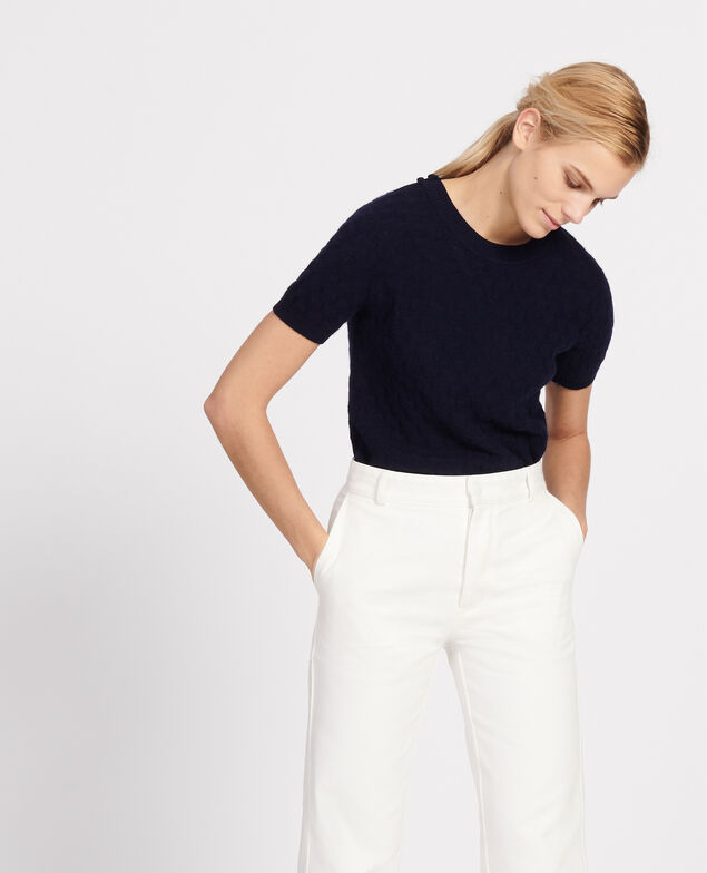 Pullover mit Rundhalsausschnitt, 100 % Kaschmir Maritime blue